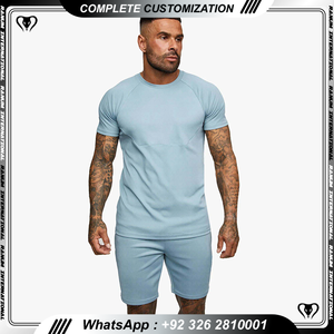 Ensemble deux pièces pour homme Ensemble t-shirt et short d'été Tissu 100% coton Excellente qualité - Product Image 5