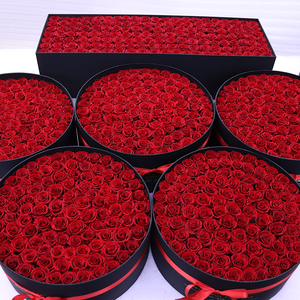 Rosas Reales Preservadas con Logotipo Personalizado en Caja Redonda en Forma de Corazón, Flores de Rosa Eternas para Regalo del Día de San Valentín - Product Image 5