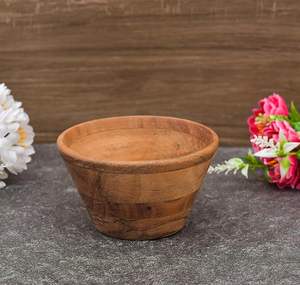 Bol de service rond en bois 100 % naturel pour plats et assiettes, pour la maison ou la restauration, vaisselle, bol en bois pour la maison - Product Image 1