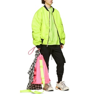 Streetwear personnalisé pour hommes blouson bombardier noir polyester tissu Satin surdimensionné épais vêtements d'extérieur décontractés veste classique formelle - Product Image 6