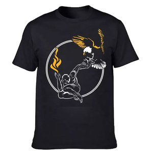 T-shirt décontracté d'été personnalisé pour homme, en coton/fibre de bambou tricoté respirant, anti-plis, séchage rapide, brodé, haute qualité - Product Image 2