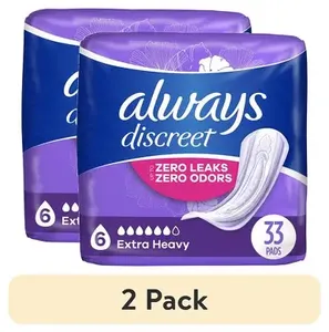 Serviettes d'incontinence jetables discrètes et respirantes à ailettes pour femmes, taille 6 forte, avec film PE perforé 08 - Product Image 1