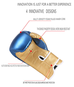 ถุงมือชกมวยทำจากวัสดุ PU + ฟองน้ำสำหรับฝึกชกมวยใช้ปิดโลโก้ได้ตามต้องการ - Product Image 3