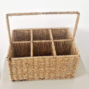 Meilleur prix pour un porte-ustensiles en paille de jonc de mer naturel, vente en gros de porte-couverts en jonc de mer - Product Image 6