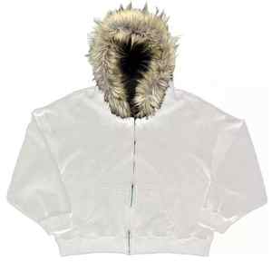 Sudadera con Capucha Personalizada de Fábrica, Estilo Urbano, Otoño, para Hombre, 100% Algodón, Felpa, 400GSM, Gruesa, Forrada, Sólida, Ecológica, con Peluche - Product Image 2