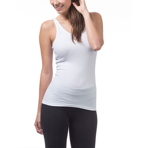 เสื้อกล้ามผู้หญิงผ้าฝ้ายออกกำลังกายแบบเรียบใส่สบาย - Product Image 4