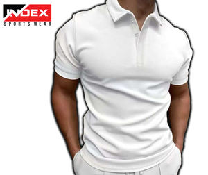 T-shirt polo confortable pour hommes, tenue ajustée de style de rue, couleur personnalisée, 100% coton, nouvelle collection - Product Image 5