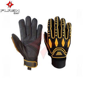 ถุงมือช่างแบบหนังสีพื้น ทนทาน ป้องกันการสั่นสะเทือน จับกระชับพิเศษ ปรับแต่งได้ ทนทานต่อการใช้งานหน้าจอสัมผัส ดีไซน์ล่าสุด - Product Image 2