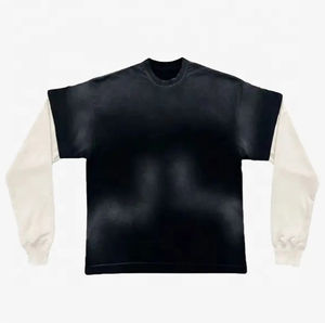 Offre Spéciale 100% coton 240Gsm décontracté Double couche T-shirt à manches longues personnalisable coupe surdimensionnée avec impression numérique - Product Image 4