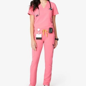 Precio al por mayor Enfermera Hospital Uniformes médicos Scrub Set Precio al por mayor Logotipo personalizado Hospital Uniformes Scrub para mujeres - Product Image 2