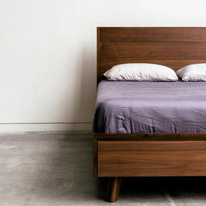 Joey <b>Bedroom</b> Made Of Solid Teak Wood High Quality with built-in storage drawers and classic mid-century Scandinavian design. - Product Image 6