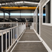 Maison conteneur préfabriquée extensible à deux étages à installation rapide, habitation modulaire, bureau mobile, hôtel, bâtiment, cabane