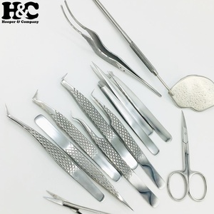 New Professional Eyelash <b>Tweezers</b> Silver Stainless Steel Customizable Color Logo Durable Anti-Magnetic Eyelash <b>Tweezers</b> mink - Product Image 1