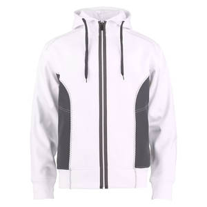 Sweats à capuche en coton avec fermeture éclair design personnalisé pour hommes 100% coton de haute qualité et léger pour la saison d'automne avec broderie - Product Image 4