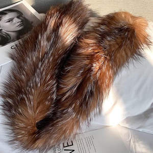 Bufanda Tejida de Piel de Zorro, Hecha de Piel de Conejo Rex, Accesorio de Invierno Suave y Lujoso - Product Image 3