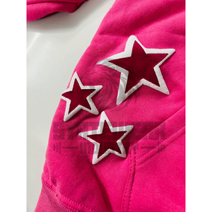 Ventes en gros de sweats à capuche pour hommes avec fermeture éclair intégrale, logo personnalisé, impression en relief, streetwear, coton, surpiqûres contrastées, fermeture éclair intégrale, unisexe - Product Image 3