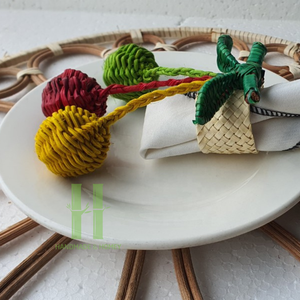 Nouveau design d'assiettes de présentation en rotin napperon en rotin Boho napperon OEM plaque de présentation en osier du Vietnam HNH Craft - Product Image 5