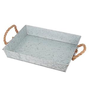 Vente chaude Rouillé Vintage Look Galvanisé Plateau De Service En Métal Pour La Maison Restaurant De Mariage Bar Ferme Parties Plateau De Service - Product Image 4