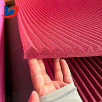 Panneau acoustique triangulaire à rainures en V HJ en PET recyclé, ignifuge B1, 100 % fibre de polyester, insonorisant, moderne, pour mur d'entrepôt
