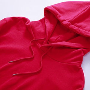 2025 Venta al por mayor de mujeres personalizadas Fitness Crop Top Hoodie High-Quit Knitted Plover Sudadera con cuello recortada de gran tamaño - Product Image 5