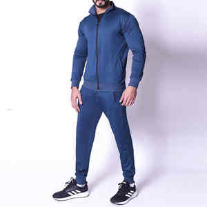 Logo personnalisé survêtement lourd pour hommes-Survêtement uni pour l'entraînement et les sports de fitness d'hiver Ensemble deux pièces Logo personnalisable - Product Image 3