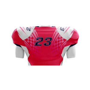 Conjunto de camisetas y pantalones de fútbol americano rosa con impresión OEM | Venta al por mayor de uniformes de fútbol americano - Product Image 5
