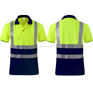 Men High Visibility Polo Work <b>Shirt</b> Workwear 100% Polyester <b>Shirt</b> Reflective Safety Polo T-<b>Shirt</b> - Product Image 2