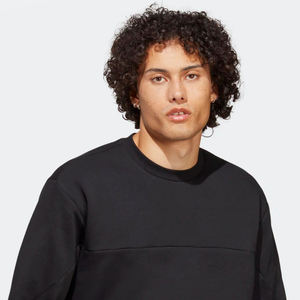 Sweat-shirt de Sport chaud et confortable, coupe ample 77% coton 23% Polyester recyclé polaire noir jais - Product Image 6