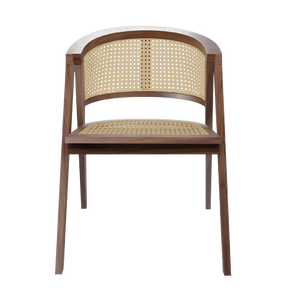 Sillas de Comedor de Ratán y Madera con Asiento y Respaldo de Madera de Teca Sólida para Uso en Interiores, Exteriores, Parques y Apartamentos - Product Image 5