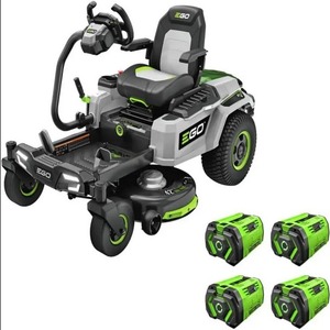 Tondeuse à gazon sans fil à batterie lithium-ion 56V E-GO neuve + ZT4205S 42 pouces - Product Image 1