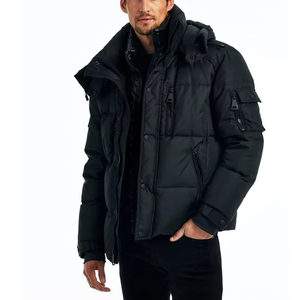 New Style Hot Selling <b>Mens</b> Puffer <b>Jacket</b> <b>Light</b> Weight Winter Warm Stand Collar Canvas Fabric Solid Color <b>Waterproof</b> Windproof - Product Image 5