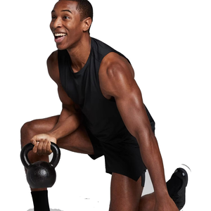 Chaleco deportivo de algodón de 230 GSM para hombre, con logotipo personalizado, color sólido, sin mangas, adecuado para culturismo y fitness. - Product Image 2