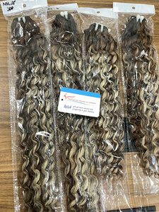2025 beaucoup de commandes vague profonde vietnamien Extensions de cheveux Piano couleur vapeur vague profonde cheveux tissage pas d'enchevêtrement pas de perte - Product Image 3