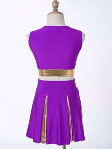 Uniformes de pom-pom girl vierges Uniformes de pom-pom girl confortables personnalisés Uniformes de pom-pom girl sublimés personnalisés de nouveau style - Product Image 4