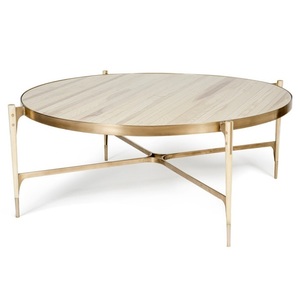 Pieds en métal argenté style meubles de salon rond moderne décoratif décor à la maison moderne Table d'appoint en métal - Product Image 1