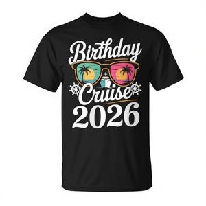 T-shirt da donna per il compleanno 2026, coordinata per crociere, abbigliamento per vacanze in famiglia e gruppo - Product Image 2