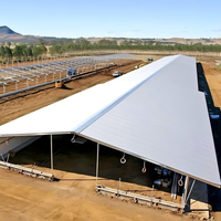 Conception moderne Construction à construction rapide Structure en acier Chèvre Mouton Maison Cadre en métal Hangar à vaches Construction de ferme d'élevage