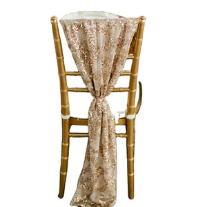 Bling <strong>Chair</strong> Sash Pink Sequin Seat Back Decoration for Hotel Banquet Home Party <strong>Chairs</strong>