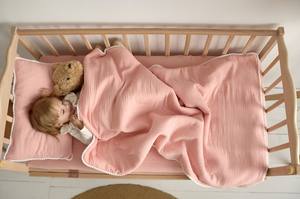 Organic Muslin Crib Bedding Set Certified by Oeko-Tex Standard 100 Baby <strong>Duvet</strong> <strong>Cover</strong> and Pillowcase for <strong>Toddlers</strong> and Babies - Product Image 2