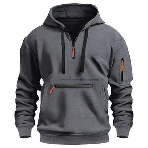 Manufacturer's of High Quality Quick Dry Breathable Men's 100% Cotton Zipper-Up Hoodie Winter Season for <b>Christmas</b> - Product Image 4