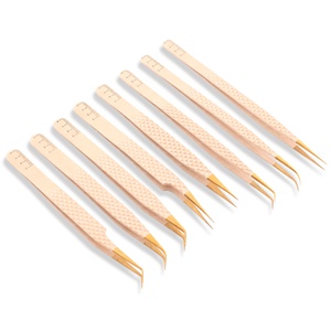 Pinces à cils personnalisées avec logo, revêtement mat antidérapant, pointe en fibre de haute précision pour isoler les cils naturels - Product Image 3