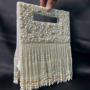 กระเป๋าผู้หญิงมีฝาปิดลูกปัดหรูหรากระเป๋าสะพายไหล่สำหรับออกงานปาร์ตี้งานออกแบบทำมือคุณภาพสูงกระเป๋าคลัทช์ขายส่ง - Product Image 1