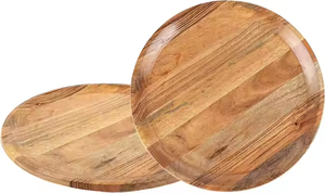 Plaque de chargeur en bois pour décoration de table Bois durable écologique Parfait pour les mariages par glowin fashion - Product Image 6
