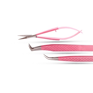 Pince à épiler pour extensions de cils en acier inoxydable, best-seller, faite à la main, outil de beauté, légère, pointe fine - Product Image 5