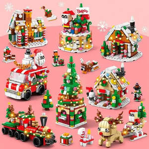 Ensemble de jouets de construction en plastique 7-en-1 pour enfants de 5 à 7 ans, jouet de fête de Noël, blocs de construction en bois, jouet électronique en plastique EVA - Product Image 2