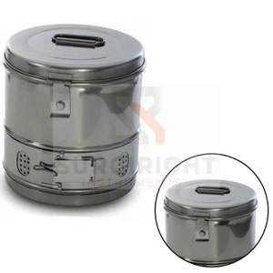 Tambores de Esterilización Manuales de Acero Inoxidable Quirúrgico para Apósitos de Hospital, por SurgiRight Instrument - Product Image 4