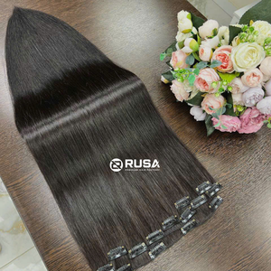Extensiones de Cabello Natural Vietnamita de Alta Calidad con Clip, Venta al Por Mayor de Fábrica, Personalizadas, Sin Sintético, con Longitud de 10 a 34 Pulgadas - Product Image 6