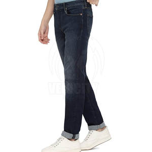 2025 <b>Men's</b> Top Selling 100% Cotton Casual Style <b>High</b> <b>Waist</b> <b>Jeans</b> Pant OEM Service Button Fly Closure Private Label on Sale - Product Image 3