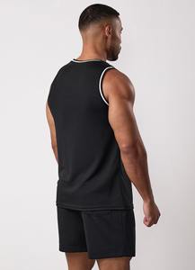 Verano de moda de tela de lana cuello redondo sin mangas de Color sólido camiseta sin mangas personalizada para hombres Fitness gimnasio chalecos camisa para hombres - Product Image 5