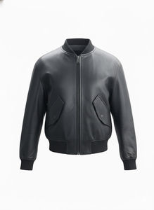 Chaqueta Bomber de Cuero para Mujer, Estilo Casual, Color Sólido (Personalizable), Nueva y Elegante 2026, Chaqueta de Cuero Genuino de la Mejor Calidad - Product Image 3